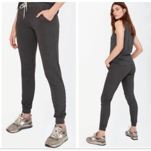 MATE The Label Organic Cotton Waffle Knit Joggers Sweatpants M Gray Lounge